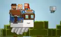 Happy ghast with the Tiny trio