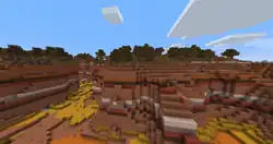 Modified Wooded Badlands Plateau.png: Infobox image for Modified Wooded Badlands Plateau the biome in Minecraft