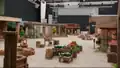 The set for the village