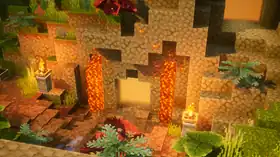 MCD Lava Cave (Entrance).png: Infobox image for Lava Cave the dungeons mission in Minecraft