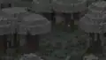Creakings lurking in a pale garden while Steve, Ari, and Zuri hide.
