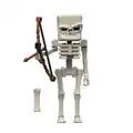 Action figure of a skeleton with accessories.