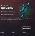 The snow bow within the inventory.
