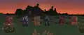 Six cows, including a warm cow and a cold cow, surrounded by firefly bushes.