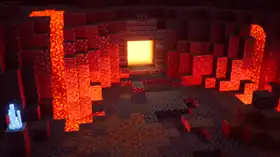 MCD Fiery Forge Cave (Entrance).png: Infobox image for Forge Cave the dungeons mission in Minecraft