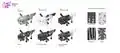 "Axolotl Patterns" - Grayscale art of unimplemented axolotl patterns