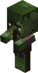 Baby Zombie Blacksmith.png: Infobox image for Zombie Villager (old) the entity in Minecraft