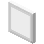 Hardened White Stained Glass Pane.png: Infobox image for Hardened Stained Glass Pane the block in Minecraft