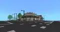The exterior as it appears in A Minecraft Movie DLC.