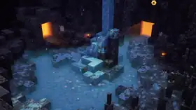 MCD Gloomy Cave Secret.png: Infobox image for Gloomy Cave Icefall the dungeons mission in Minecraft