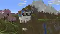 Sunny riding a happy ghast.
