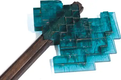 AMCM-FBTBC-diamond-axe.jpg: Infobox image for Axe the object in Minecraft