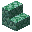Invicon Prismarine Stairs.png: Inventory sprite for Prismarine Stairs in Minecraft as shown in-game linking to Prismarine Stairs with description: Prismarine Stairs