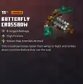 The butterfly crossbow within the inventory.