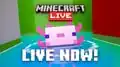 Axolotl banner with the text "LIVE NOW!" below, used to announce that the livestream had begun.