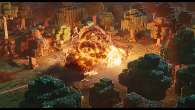 AMCM Forest explosion.jpeg: Infobox image for Forest the location in Minecraft
