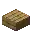 Invicon Oak Slab.png: Inventory sprite for Oak Slab in Minecraft as shown in-game linking to Oak Slab with description: Oak Slab