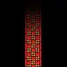 Red stained mansonry glass.