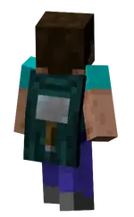 Hammer Cape Worn MCD.png: Infobox image for Hammer Cape the dungeons cosmetic in Minecraft