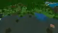 A wide jungle edge with a swamp before 1.18.