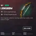 A longbow within the inventory.