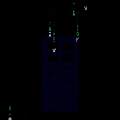 An animated shimmering door.
