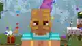 Closeup of the party villager