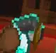 The diamond minecart as it appears in-game.