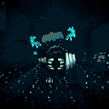 Looping animation of the Warden running through a tunnel outside an ancient city.