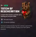 The totem of regeneration within the inventory.