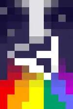 Prism Cape.png: Infobox image for Prism Cape the dungeons cosmetic in Minecraft