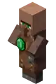 A Villager presenting the emeralds.