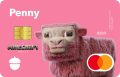 Debit card with a pink Sheep on it.