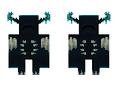 The warden's sniffing animation on Bedrock Edition (left) and Java Edition (right) have different head movement in the last few seconds.