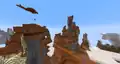 Badlands biome terrain in an AMPLIFIED world.