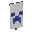 Invicon Blue Creeper Charge Banner.png: Inventory sprite for Blue Creeper Charge Banner in Minecraft as shown in-game linking to Banner with description: Banner Blue Creeper Charge