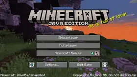 Java Edition 23w45a.png: Infobox image for Minecraft 23w45a the version in Minecraft