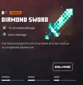 The diamond sword within the inventory.