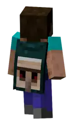 Iron Golem Cape Worn MCD.png: Infobox image for Iron Golem Cape the dungeons cosmetic in Minecraft