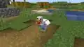 Chicken but with pants on.