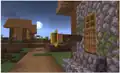 Bugged sleeping villager appearing to walk on a wall.