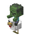 A chicken jockey's special idle pose