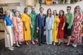 A group photo from Prince Carl Philip and Princess Sofia's visit.