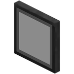 Hardened Black Stained Glass Pane.png: Infobox image for Hardened Stained Glass Pane the block in Minecraft