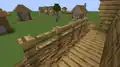 Naturally occurring fences in a village.