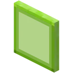 Hardened Lime Stained Glass Pane.png: Infobox image for Hardened Stained Glass Pane the block in Minecraft