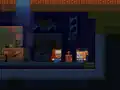 The copper golem inside a room.
