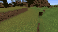 A comparison between no biome blending and 5×5 biome blending.