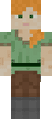 Alex's eyes blinking in Bedrock Edition.
