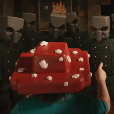 AMCM Mushroom Hat.png: Infobox image for Mushroom Hat the object in Minecraft